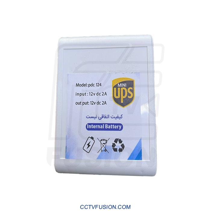 مینی UPS 12 ولت با باتری داخلی 6 آمپر | پشتیبانی 5 تا 10 ساعته، مناسب دوربین، مودم، DVR، با خروجی 12V 2A، طراحی جمعوجور و ایمن