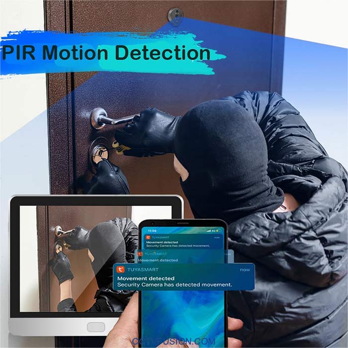 چشمی دیجیتال وایفای پشت درب iTenen ED-300P با نمایشگر ۴.۳ اینچ