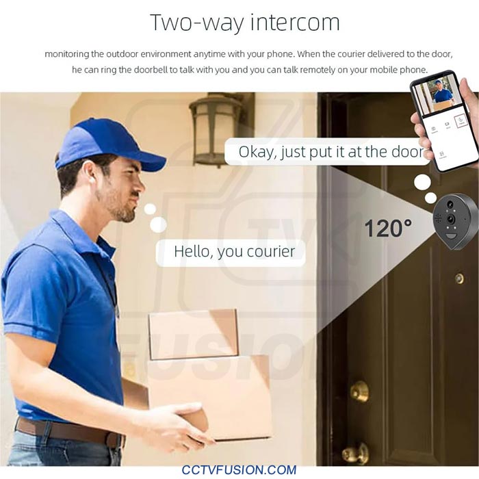 چشمی دیجیتال وایفای پشت درب iTenen ED-300P با نمایشگر ۴.۳ اینچ