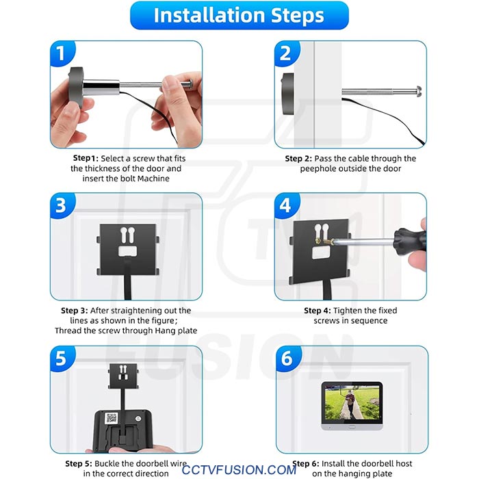 چشمی دیجیتال وایفای پشت درب iTenen ED-300P با نمایشگر ۴.۳ اینچ