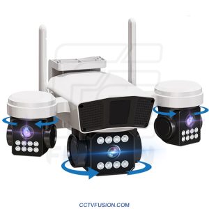 دوربین مداربسته پهبادی سیمکارتی L3 سه لنز 5MP با دید در شب رنگی و اتصال 4G