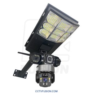 دوربین مداربسته سولار سیمکارتی سه لنز V380 XH-3SE4C2TA4-G – پروژکتور دار، دید در شب رنگی و پوشش ۳۶۰ درجه