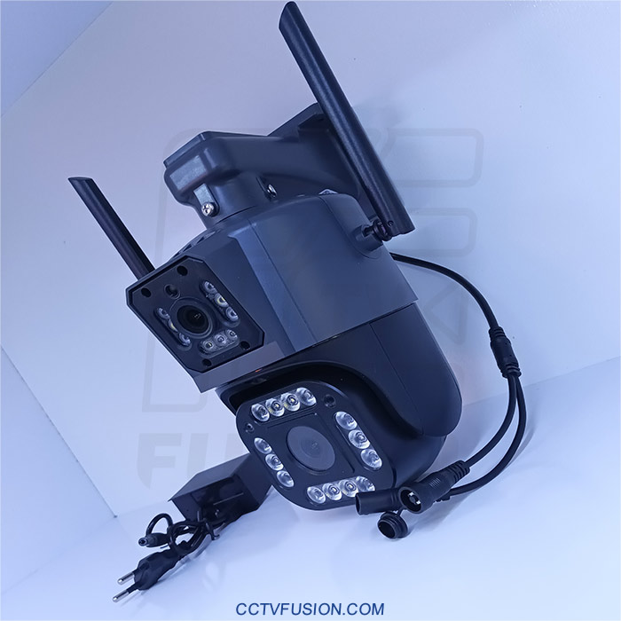 دوربین مداربسته O-Kam QQ816-WP-4-4G – مینی اسپید دام دو لنز 5MP با سیمکارت 4G و دید در شب رنگی