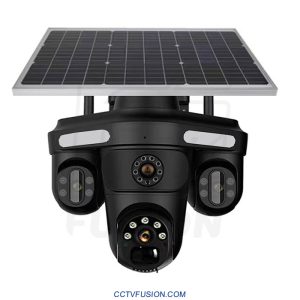 دوربین مداربسته سه لنز سولار سیمکارتی OKAM QQ871BD-WP-4-4G-AS-T – ۵ مگاپیکسل، دید در شب رنگی و تعقیب هوشمند