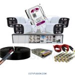 پکیج اقتصادی ۴ دوربین مداربسته فول‌کالر نواتک با DVR چهار کانال – دید در شب رنگی، هارد 1T و نصب کامل