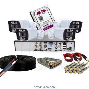 پکیج اقتصادی ۴ دوربین مداربسته فولکالر نواتک با DVR چهار کانال – دید در شب رنگی، هارد 1T و نصب کامل