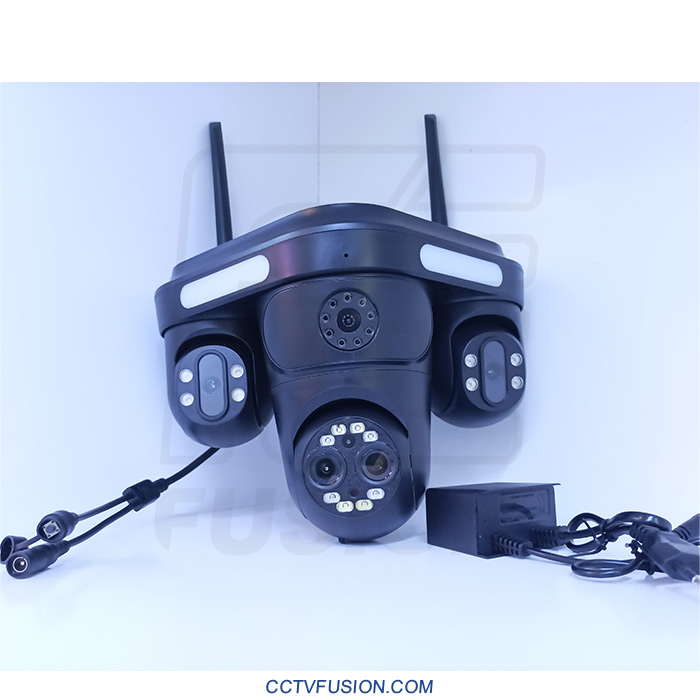 دوربین مداربسته سه لنز سیمکارتی OKAM QQ871BVMS-WP-4-4G – اسپید دام ۵ مگاپیکسل با زوم ۱۰× و دید در شب رنگی - Image 4