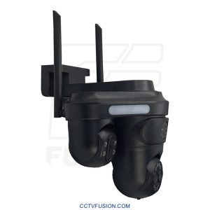 دوربین مداربسته سه لنز سیمکارتی OKAM QQ871BVMS-WP-4-4G – اسپید دام ۵ مگاپیکسل با زوم ۱۰× و دید در شب رنگی