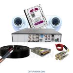 پکیج ۲ دوربین دام فول‌کالر AHD نواتک با DVR چهار کانال و هارد ۵۰۰GB – مناسب فضاهای داخلی