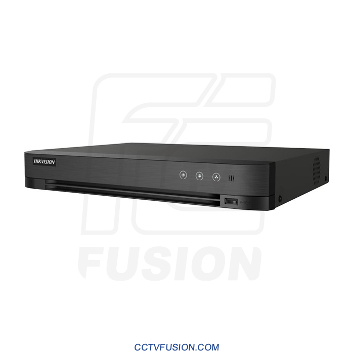 DVR هشت کانال هایکویژن iDS-7208HQHI-M1/S – ضبطکننده هوشمند AcuSense با تشخیص چهره و فشردهسازی H.265 Pro+