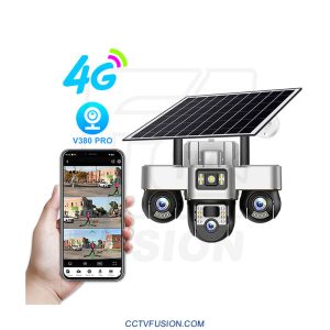 دوربین سه لنز خورشیدی سیمکارتی VST30-5G-8MP | چرخشی 360 درجه با رزولوشن 8MP