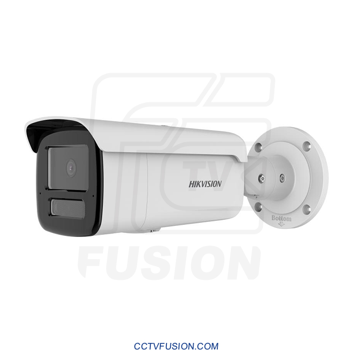 دوربین بولت 4K هایکویژن DS-2CD2T83G2-4LI با AcuSense و نور ترکیبی Smart Hybrid Light – تشخیص انسان و خودرو، برد 80 متر، ضدآب IP67 و IK10