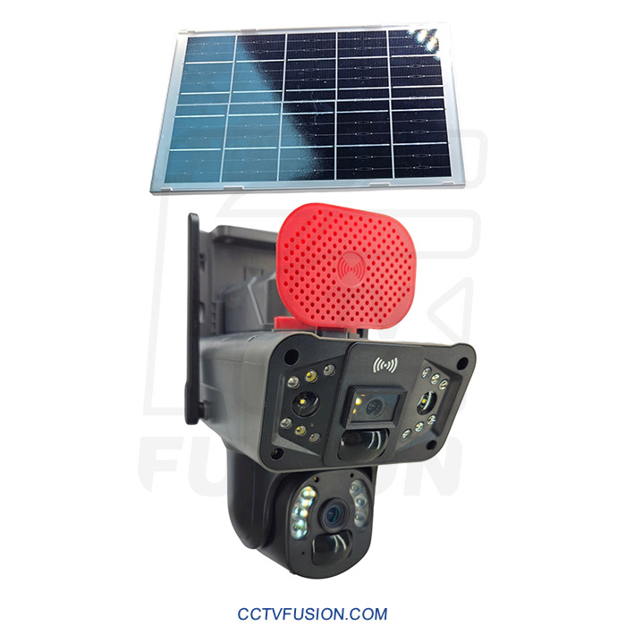 دوربین سولار سیمکارتی O-Kam TP33 با کیفیت 4K و لنز PTZ دوگانه – پشتیبانی 4G