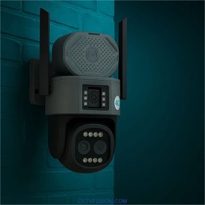 دوربین دو لنزه سیمکارتی Okam SZ40 | مینی اسپیددام 4G با دید در شب رنگی و مکالمه دوطرفه