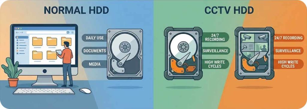 هارد دوربین مداربسته چیست؟ تفاوت هارد معمولی و هارد مخصوص دوربین مداربسته