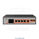 سوئیچ صنعتی PoE مکس‌ران مدل MSW-3204GPC-1GL-65I | ۴ پورت گیگابیت، ۲ SFP، AI Watchdog، توان ۶۰ وات