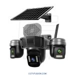 دوربین مداربسته سولار سیم‌کارتی TL1 Okam Pro سه لنز | باتری 10000mAh، پنل 8W، تعقیب سوژه و دید در شب هوشمند