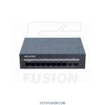 سوئیچ شبکه 10 پورت هایک‌ویژن DS‑XS10G‑P با 8 پورت PoE گیگابیتی