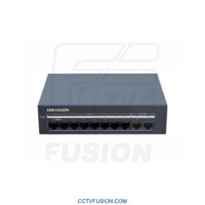 سوئیچ شبکه 10 پورت هایک‌ویژن DS‑XS10G‑P با 8 پورت PoE گیگابیتی