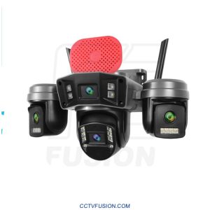 دوربین چهار لنز ۵ مگاپیکسلی Okam-Pro مدل L40 | سیم کارتی، بی‌سیم، برق اضطراری ۴ تا ۶ ساعت، پوشش ۳۶۰ درجه