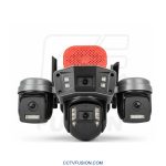دوربین چهار لنز ۵ مگاپیکسلی Okam-Pro مدل L40 | سیم کارتی، بی‌سیم، برق اضطراری ۴ تا ۶ ساعت، پوشش ۳۶۰ درجه