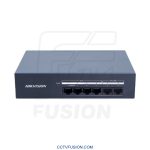 سوئیچ شبکه 6 پورت هایک‌ویژن DS‑XS06G‑P با 4 پورت PoE و 2 گیگابیت
