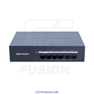 سوئیچ شبکه 6 پورت هایک‌ویژن DS‑XS06G‑P با 4 پورت PoE و 2 گیگابیت