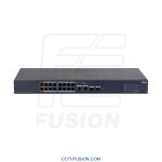 سوئیچ شبکه 18 پورت PoE داهوا DH-CS4218-16ET-135 | سوئیچ مدیریتی ابری با 16 پورت PoE و توان 135 وات