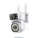 دوربین بی‌سیم Okam Pro A59 | دو لنز مجزا، سه حالت دید در شب (IR، رنگی، هشدار)، اسپات‌لایت و آژیر، اعلان فوری