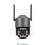 دوربین سیم‌کارتی 4G مدل QC06_P12 | ۲ مگاپیکسل، چرخش ۳۶۰ درجه، دید رنگی و IR ۲۰ متر، تعقیب هوشمند، مکالمه دوطرفه، IP66