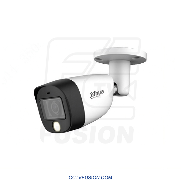 دوربین مداربسته ۲ مگاپیکسل داهوا مدل DH-HAC-HFW1209CMP-A-LED-0360 | Full-color، دید رنگی شب ۲۰ متر، میکروفون داخلی، بدنه فلزی IP67