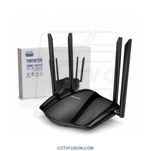 مودم 4G LTE نتربیت مدل NW-421F | Wi-Fi 6، سرعت ۱۵۰ مگابیت، ۴ آنتن (۲ آنتن 4G + ۲ آنتن Wi-Fi)، اتصال تا ۱۰ کاربر، دارای رجیستری