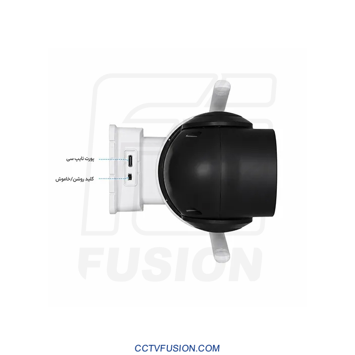 دوربین باتریدار 4G Okam-pro مدل TS1 | لنز چرخشی ۳ مگاپیکسل، سنسور PIR، دید رنگی شب، پشتیبانی از پنل خورشیدی - تصویر 4