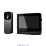 دربازکن تصویری بی‌سیم اسمارت گیت مدل X7 | مانیتور ۴.۳ اینچی قابل حمل، اتصال ۲.۴ گیگاهرتز بدون نیاز به WiFi، مکالمه دوطرفه، شارژ Type-C
