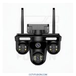 دوربین مینی اسپید دام ۴G مدل QQ871BFM-WP-4F-4G | چهار لنز ۵ مگاپیکسل، دید رنگی شب، چرخش ۳۵۵ درجه، IP66